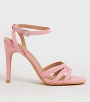 New Look Pink Caged Stiletto Heel Sandals